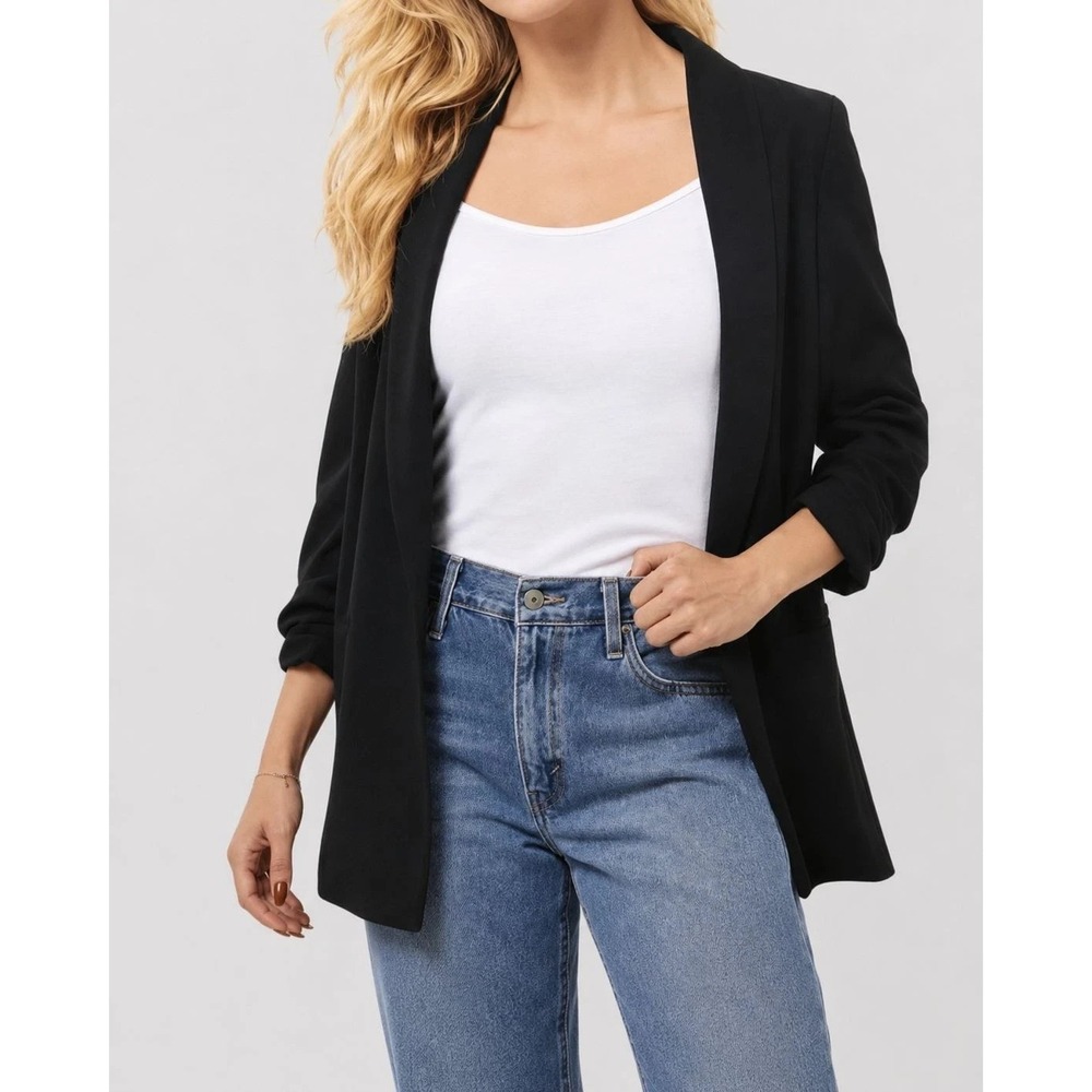 Dakota Blue Women's Crepe Blazer, Black, Size Medium, New